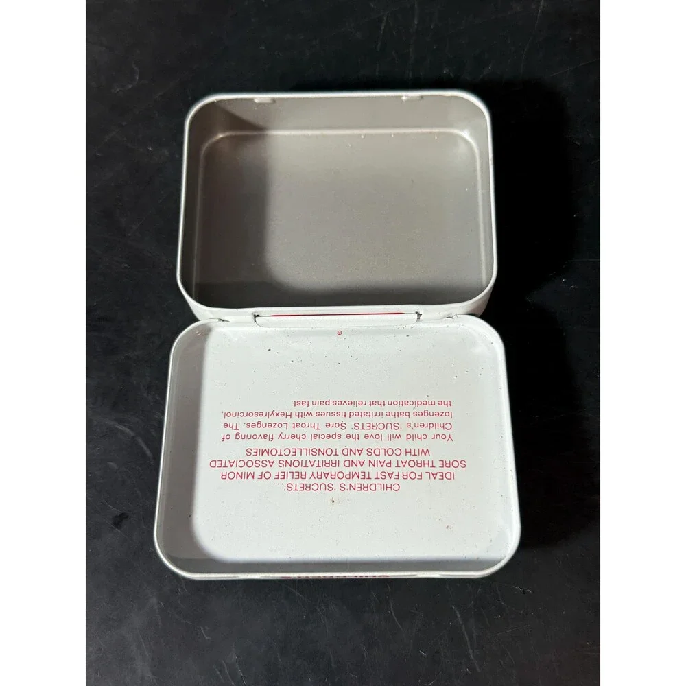 Vintage Children’s Sucrets Cherry Flavor Sore Throat Lozenge Tin